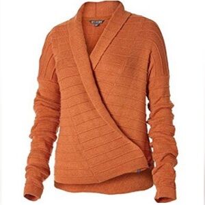 Royal Robbins Sabrina sweater jacket NWT size Large creole orange wrap